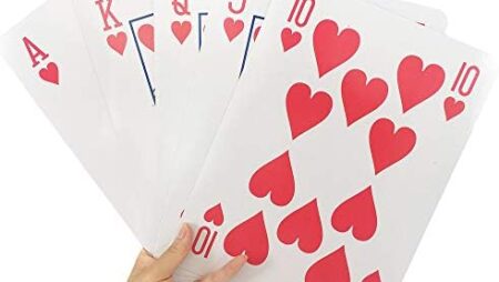 Yuanhe Jumbo Giant Playing Card Deck – 8X11 Inch Large Oversized Cards – Super Big Game Theme Full Deck – For Kids, Adults, Casino Party Decorations